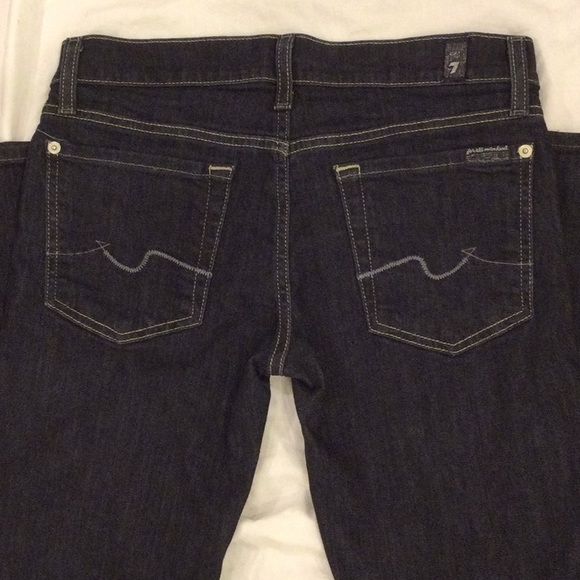 7 For All Mankind Roxanne Dark Wash Jeans Size 27 - Picture 2 of 8